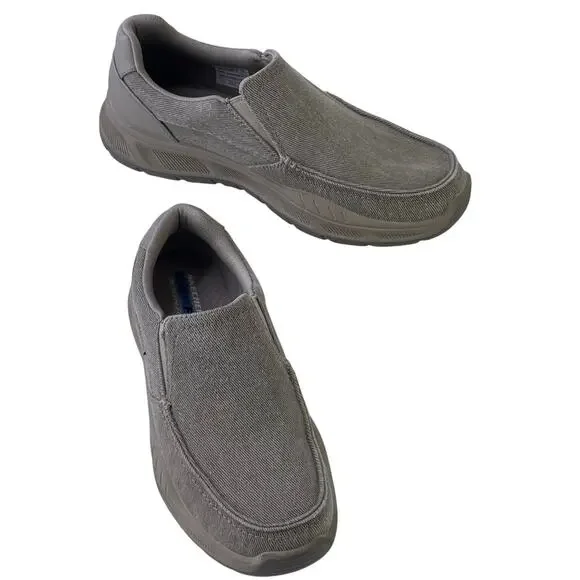 Skechers Mens Relaxed Fit Cohagen Vierra Sneaker Cooled Comfort Slip On Taupe S9 - Picture 2 of 12